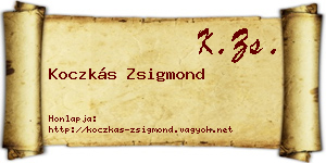 Koczkás Zsigmond névjegykártya